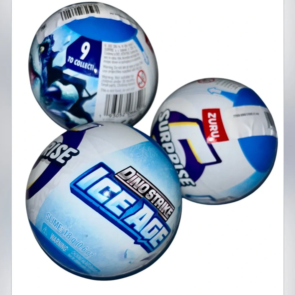 Set3-Zuru Dino Strike Ice Age Surprise Balls